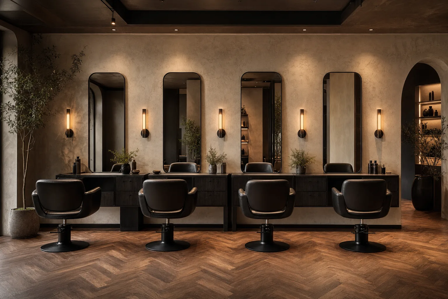 The warmly lit interior of Salt and Sable Hair
